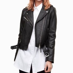 Mackage Black Leather Classic Rumor Jacket